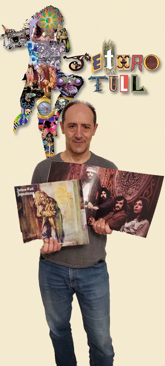 Eduardo con disco Aqualung Jethro Tull